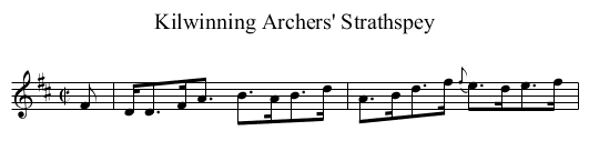 Kilwinning Archers' Strathspey - staff notation