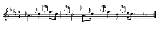 Kilworth Hills - staff notation