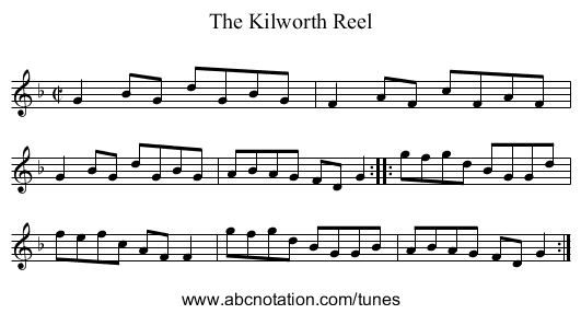 Kilworth Reel, The - staff notation