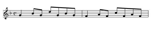 Kilworth Reel - staff notation