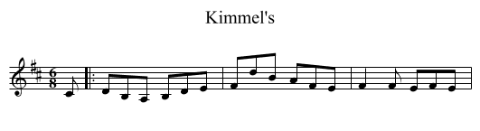 Kimmel's - staff notation