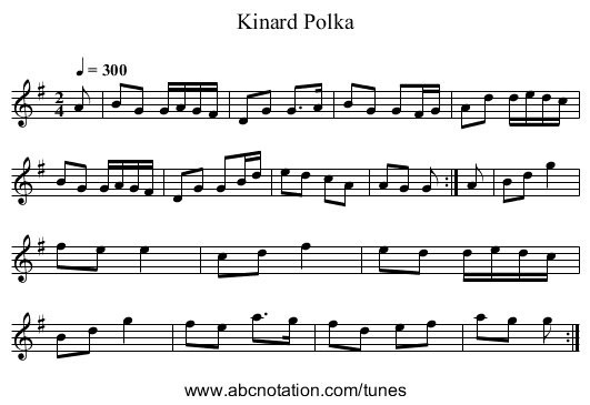 Kinard Polka - staff notation