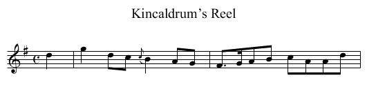 Kincaldrum’s Reel - staff notation