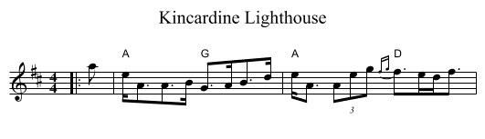 Kincardine Lighthouse - staff notation