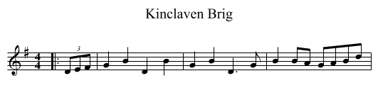 Kinclaven Brig - staff notation