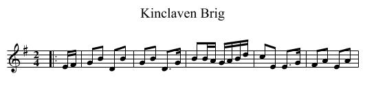 Kinclaven Brig - staff notation