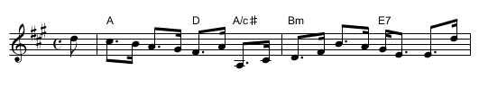 Kincorth Brig - staff notation