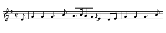 Kind Robin lo'es me - staff notation