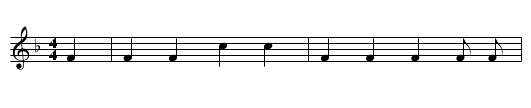 Kinderreim beim Abzaehlen zum Spiel - staff notation