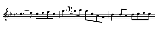 King Charles's Fancy - staff notation