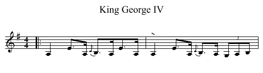 King George IV - staff notation