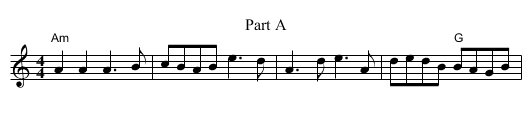 King George IV - staff notation