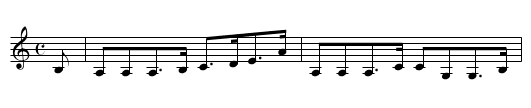 King George IV's Welcome - staff notation
