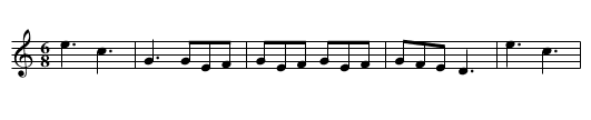 King George the third Country Dance - staff notation