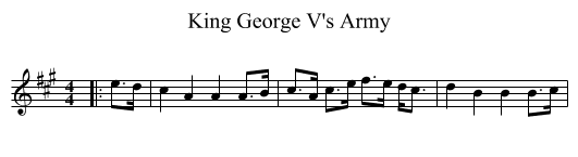King George V's Army - staff notation