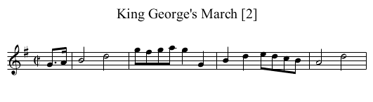 King George's March [2] - staff notation