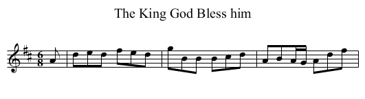 King God Bless him, The - staff notation