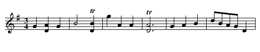 King James's March to Ireland - staff notation