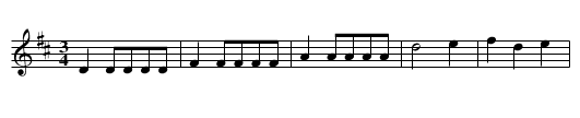 King of France's Minuet - staff notation