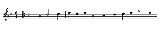 King of Poland - staff notation