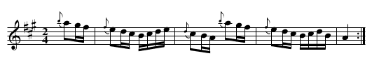 King of Polands Allmand - staff notation