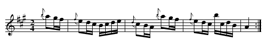 King of Poland's Allmand - staff notation