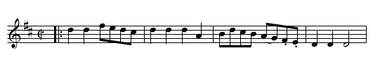 King of Prussia's Hornpipe - staff notation