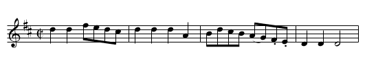 King of Prussia’s Hornpipe - staff notation