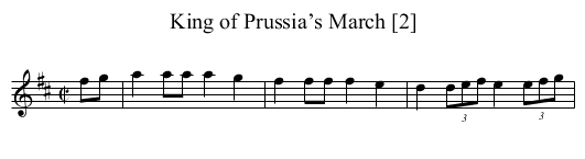 King of Prussia’s March [2] - staff notation