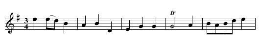 King of the Blind - staff notation