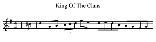 King Of The Clans - staff notation