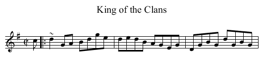 King of the Clans - staff notation