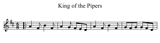 King of the Pipers - staff notation
