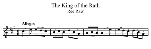 King of the Rath, The - staff notation