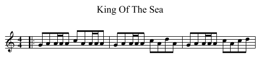 King Of The Sea - staff notation