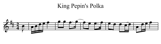 King Pepin's Polka - staff notation