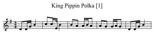 King Pippin Polka [1] - staff notation