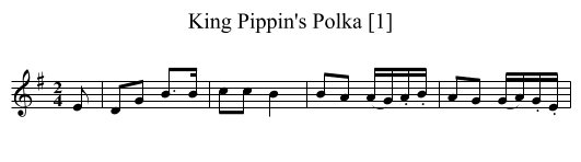 King Pippin's Polka [1] - staff notation