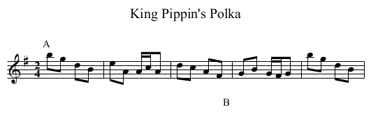 King Pippin's Polka - staff notation