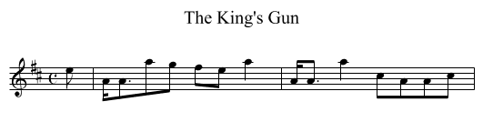 King's Gun, The - staff notation