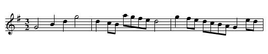 King's Head [2], The - staff notation