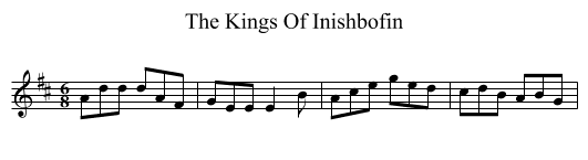 Kings Of Inishbofin, The  - staff notation