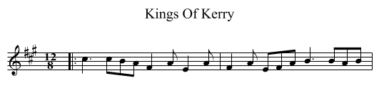 Kings Of Kerry - staff notation