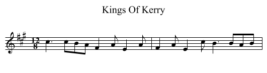 Kings Of Kerry - staff notation