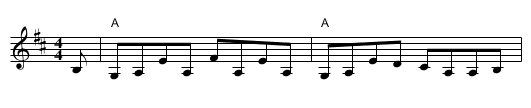 King's Reel, The - staff notation