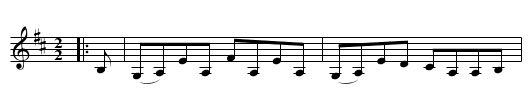 King's Reel, The - staff notation