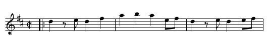 Kingsbury Reel - staff notation