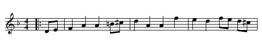 Kingussie Flower - staff notation