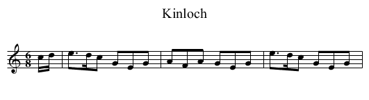 Kinloch - staff notation