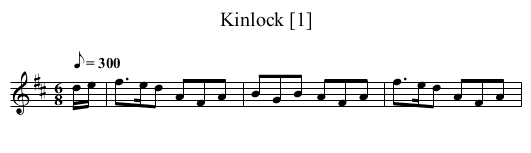 Kinlock [1] - staff notation
